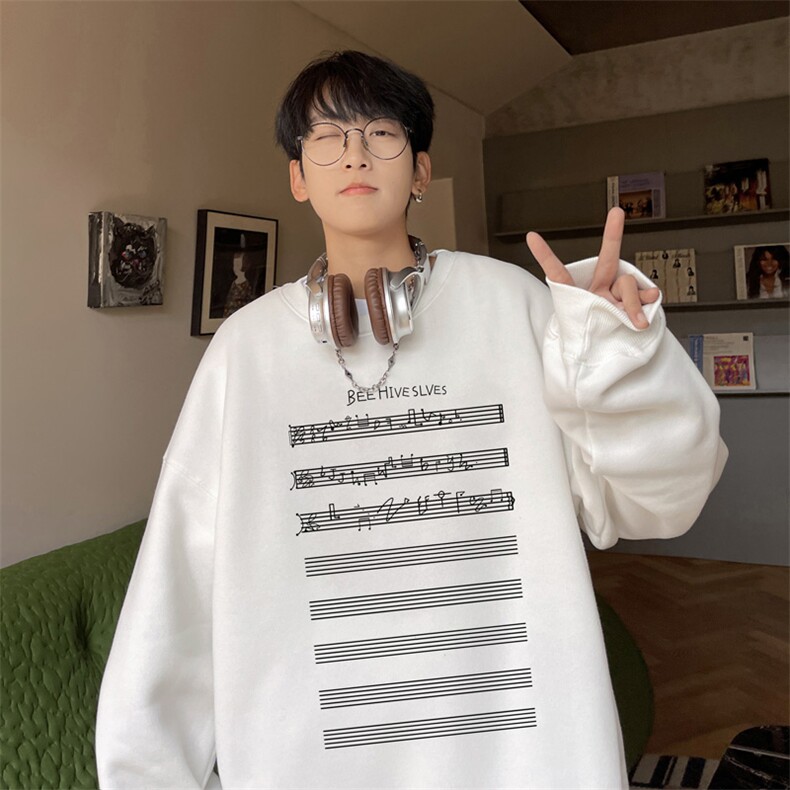 ！圆领卫衣男装港风长袖t恤男外套男WY505-特P23,男装卫衣,电商B371