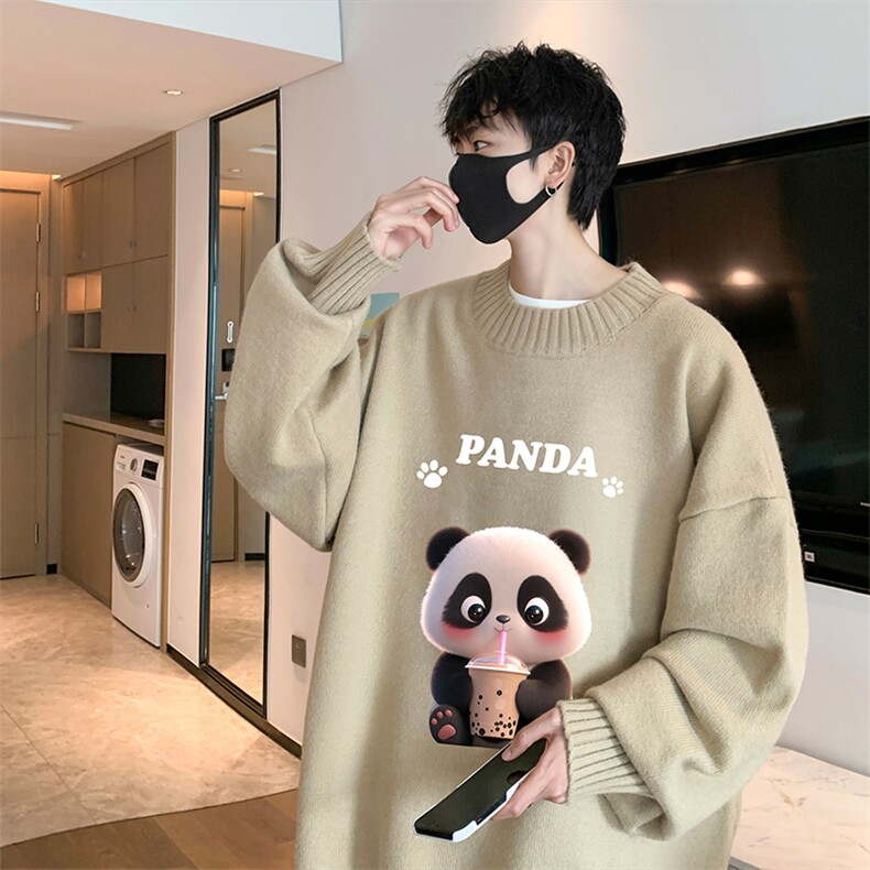 8XL半高领毛衣男大码胖子针织衫毛线衣M18417-P45加绒款-P65,男装针织衫/毛衣,电商A040