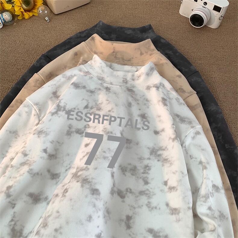 260克重磅扎染德绒半高领打底衫【有货】C403A-DR25337ZR-P25图片