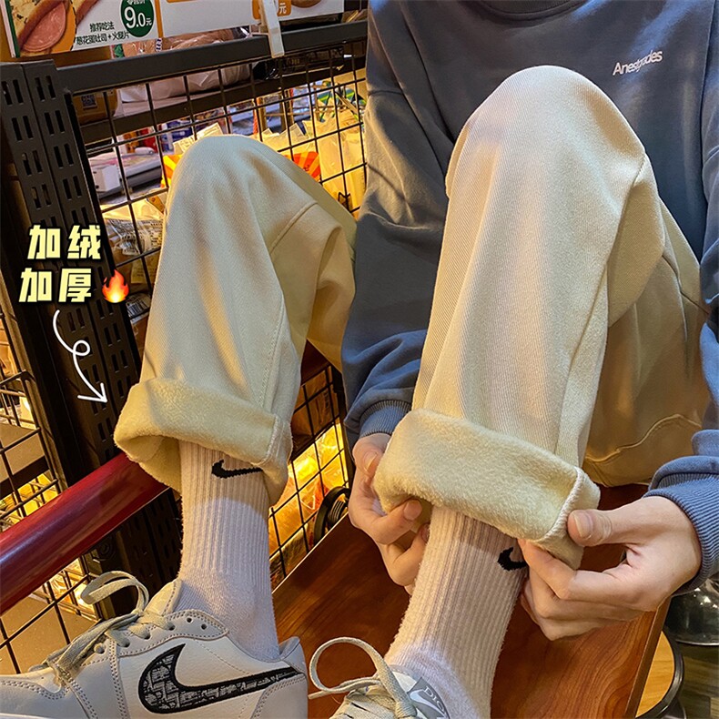 XZ409-1-K319-P50冬季新款加绒加厚直筒宽松牛仔裤，男装牛仔裤，星座1514