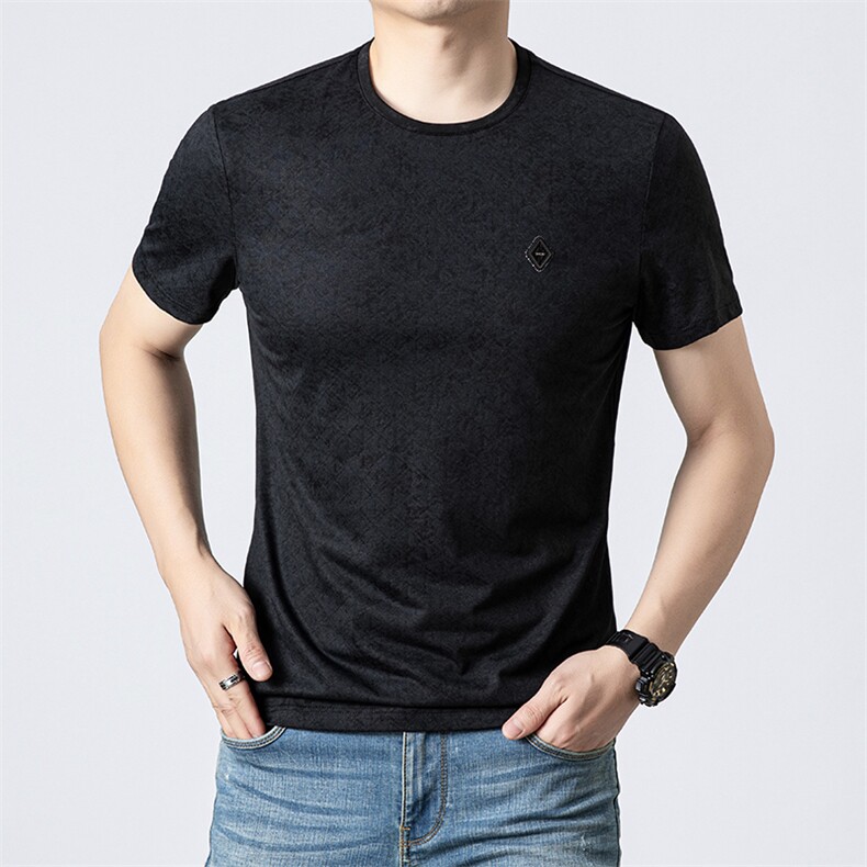 2024夏季新款男短袖T恤潮牌提花上衣体恤社会小伙潮PL24100-P60,男装T恤,星座1105-3