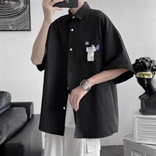 短袖衬衫春款男港风潮流H11P28，男装衬衫，星座1116-2