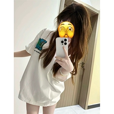 万针全刺绣工艺抖音得物高品质260克重磅纯棉双纱美式高街短袖T恤，男装T恤，电商A486