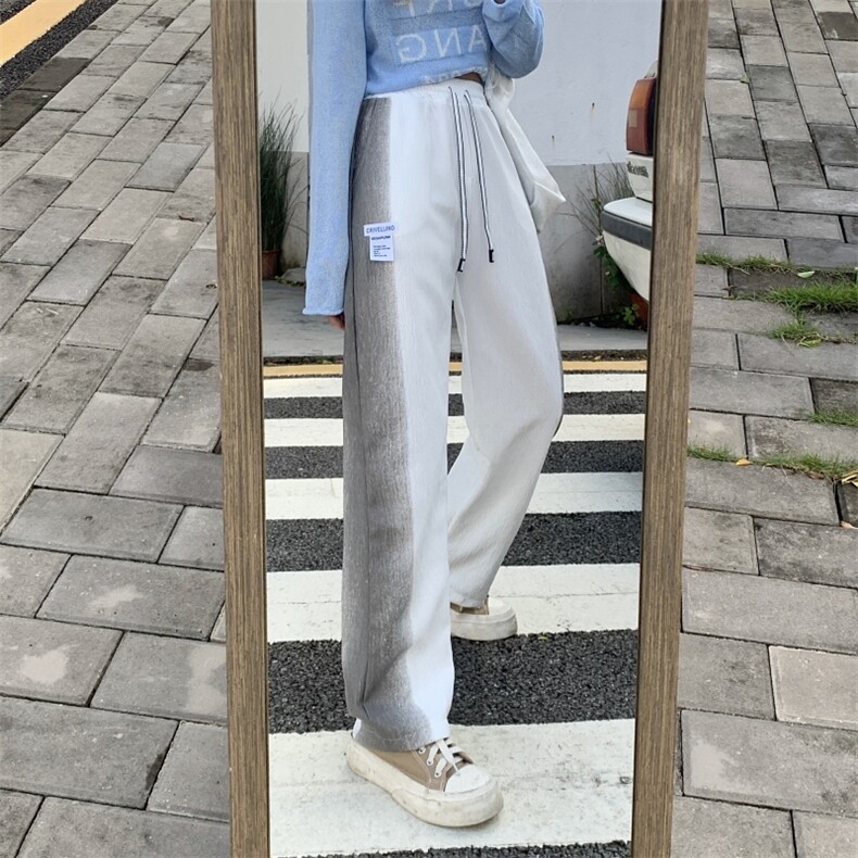 休闲裤夏季薄款宽松裤子美式高街直筒裤K105-P40图片