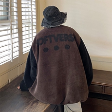 冬季撞色立领羊羔绒棉服外套工装痞帅美式加厚棉衣MY002p138控158，男装棉衣，星座605(原A050)