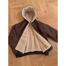 现货高品质美式冬季重磅座山雕大毛毛领pu皮棉衣男女加厚外套，男装皮衣，电商A443