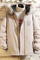 MM48072-P130冬季大毛领衣男士大码加厚袄男服砖墙挂拍，男装棉衣，电商A040A