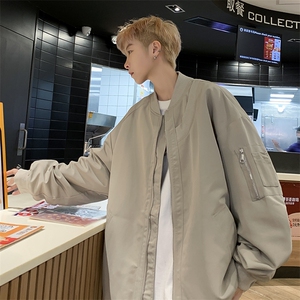 棒球服男美式潮牌复古高级感宽松飞行夹克 W7882-P48图片