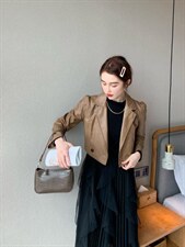 【现货】皮衣两件套连衣裙，女装皮衣，芷炫