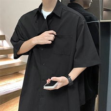 不规则纯色单品潮衬衫A071-C02-P38，男装衬衫，电商A071