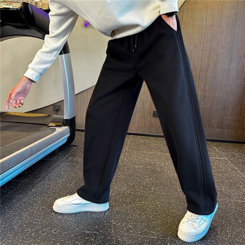 加绒加厚裤子男秋冬季2026新款休闲弯刀裤A313-18512-P6898,男装卫衣,电商A313