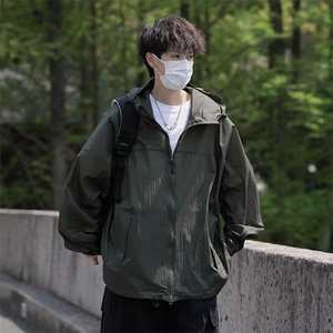 青春流行男夹克文艺潮外套山系防晒衣F589P38,黄色的帽子搭配什么衣服好看图片