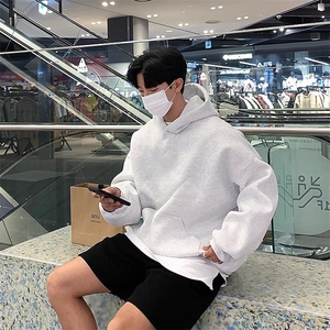 无帽绳版 抖音得物高品质二开 25秋冬全棉美式连帽卫衣MWS88图片
