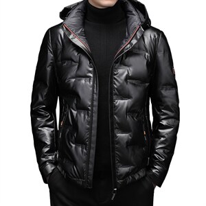 冬季潮流新款羽绒服男士短款时尚亮面宽松休闲外套SNDAF8865-P240，男装羽绒服，电商B212（原钱塘6029）