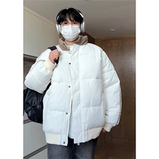 2024抖音品质秋冬新款立领拼色棉衣外套潮中性男女可穿MY31-P85，男装棉衣，电商C310
