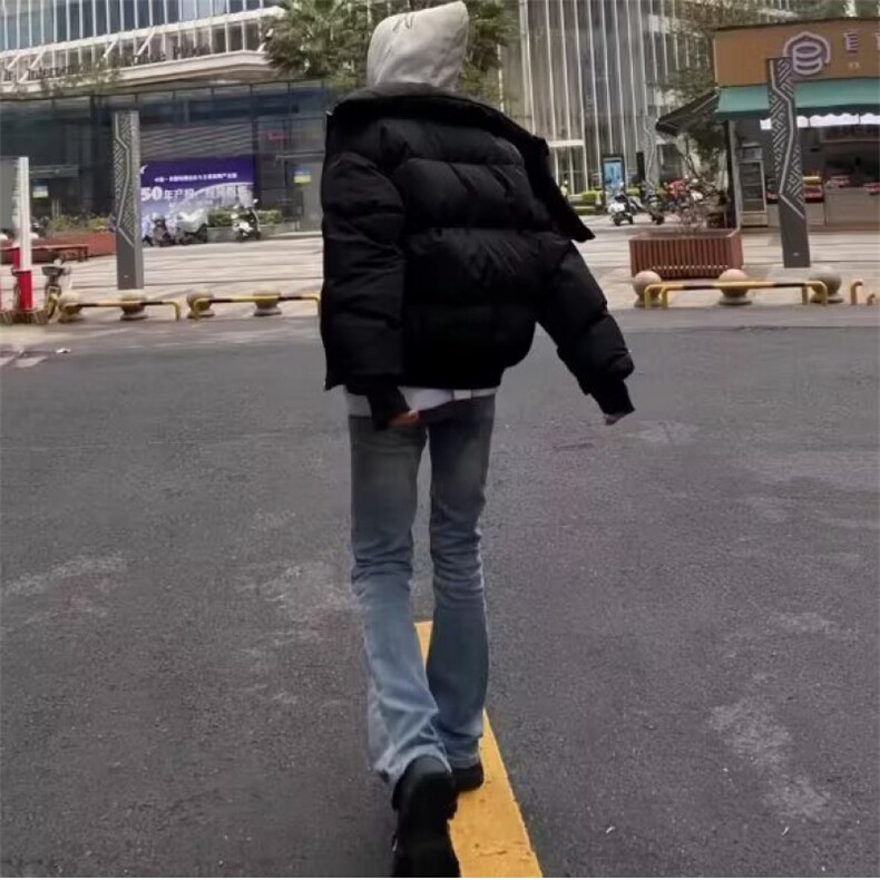 1506/QB2830/P50美式复古高街新款显瘦百搭cleanfit微喇叭长裤,男装休闲裤,星座1506