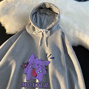 WY2087-P35加绒款-P40纯棉连帽卫衣男大码运动帽衫宽松薄外套男，男装卫衣，电商A040
