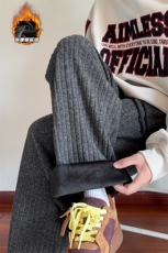 重磅420g加厚银狐绒针织提花男宽松休闲裤K24075J加绒-特P38控75，男装卫衣，电商A001