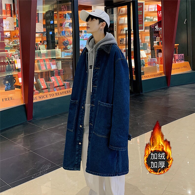 JK643J-P95-限价138 M-5XL 现货加绒羊羔毛夹克牛仔风衣棉服图片