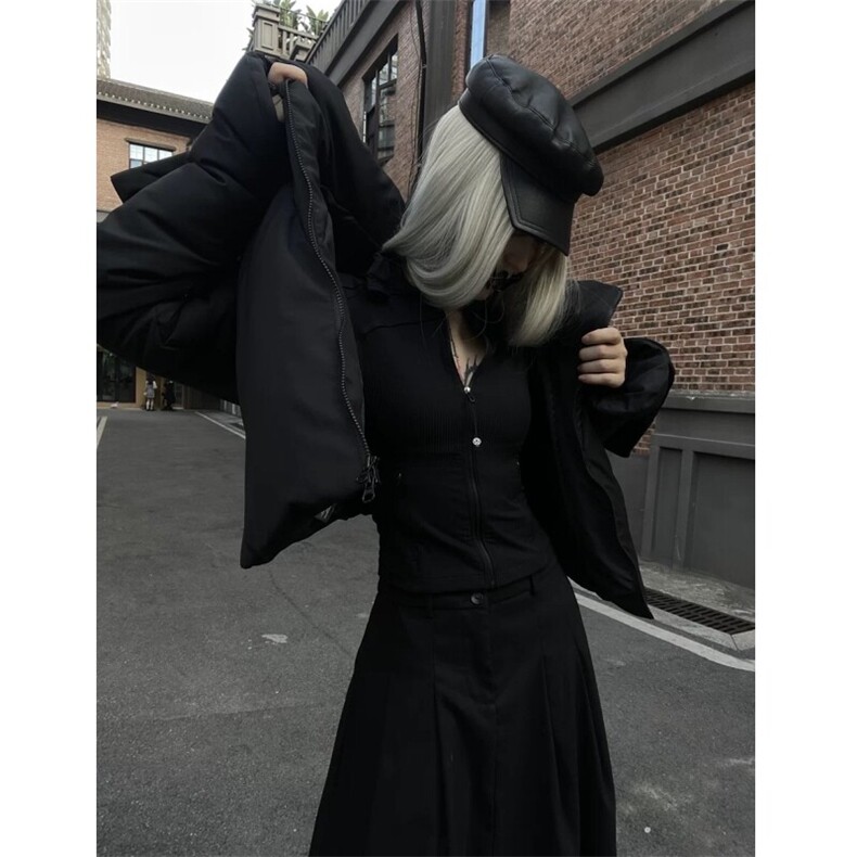 （现货）设计感披风机车潮棉服男短款,男装棉衣,星座807