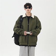 秋季休闲痞帅工装翻领夹克潮流外套得物二开XZ301b-2-JK2585P78，男装夹克，星座301B-2（原A443-1）