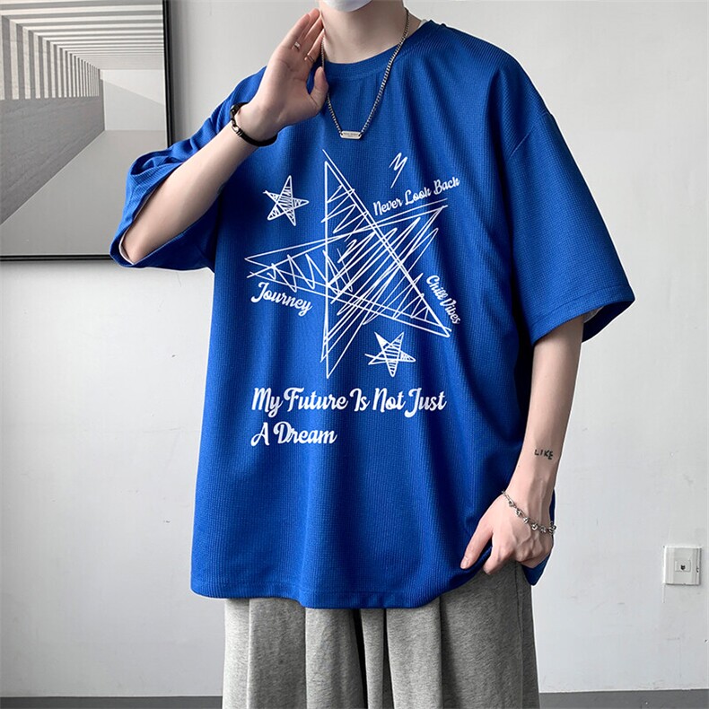 华夫格t恤男短袖男大码五分袖HT73456-P22,男装T恤,电商A040