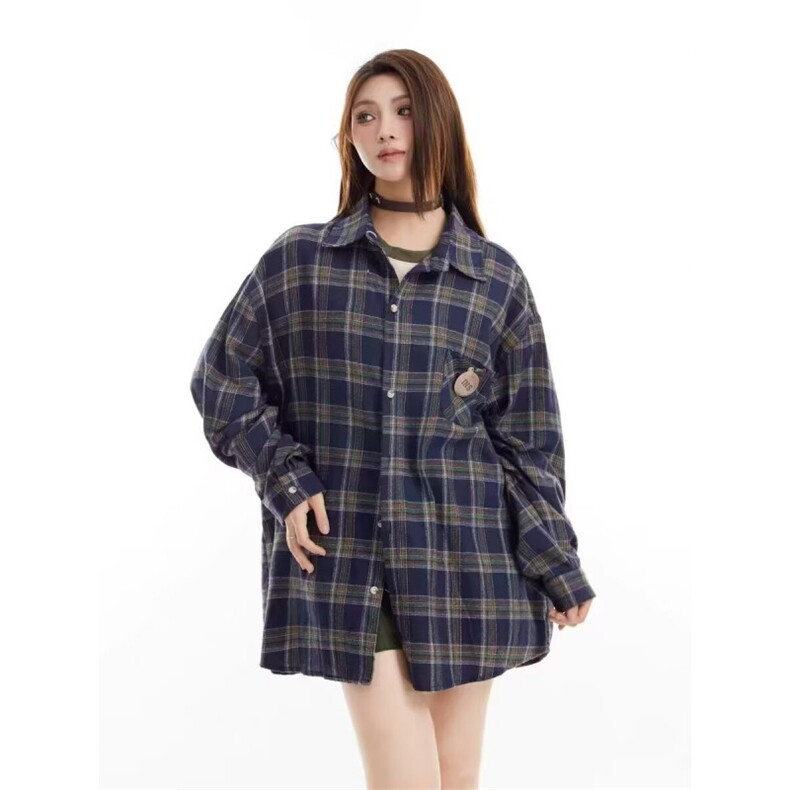 1506/QS510/P34秋季新款美式复古宽松休闲文艺长袖衬衣外套,男装衬衫,星座1506
