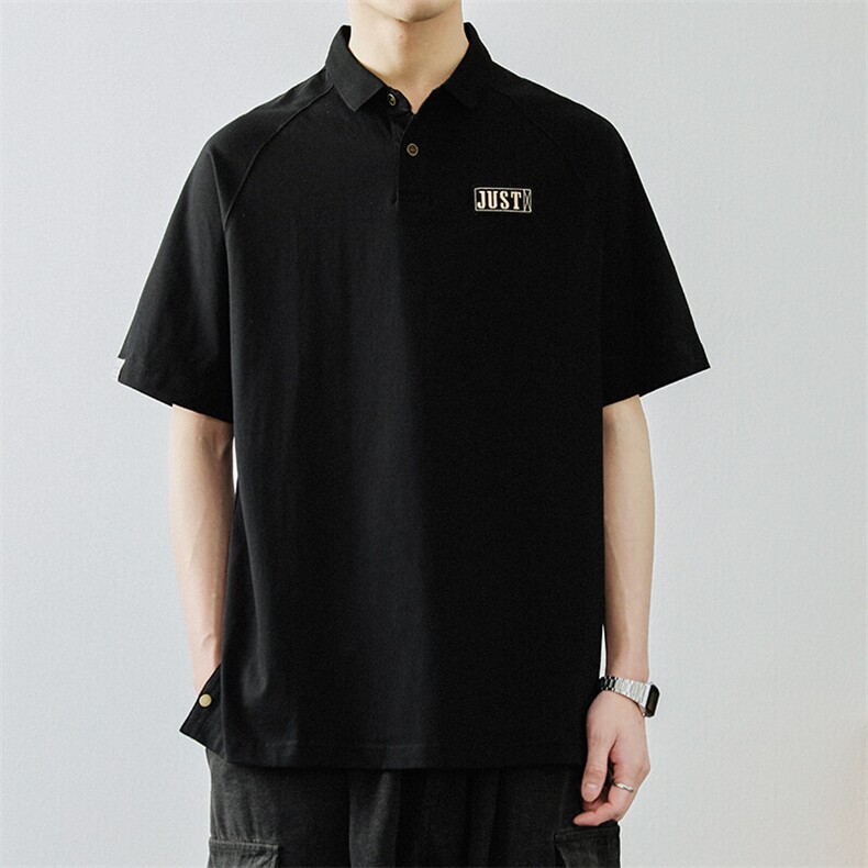 纯棉短袖t恤男士polo衫夏季薄款潮牌纯色休闲上衣服T恤高级感,男装T恤,星座914