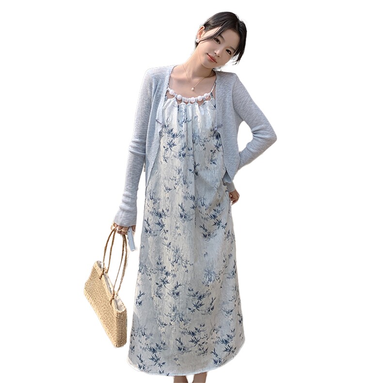 现货【买家秀】夏款吊带裙披肩两件套2C353-8620-p140-K208,女装套装/套裙,2C353