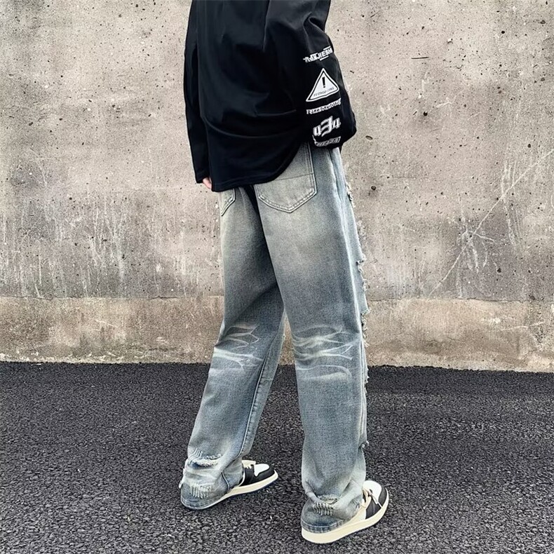 牛仔裤男夏季潮大码休闲裤子N371P38,男装牛仔裤,星座1116-2