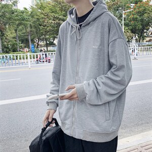 2024秋冬潮流运动开衫连帽卫衣XW190：特批35，男装卫衣，星座718-1