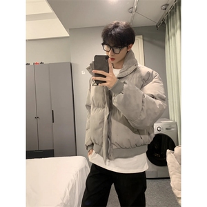 网图现货扎染棉服美式短款面包服男冬季高街廓形棉衣外套P108,紧身牛仔裤搭配t图片