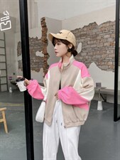 拼色立领外套，其它，魅力布梵