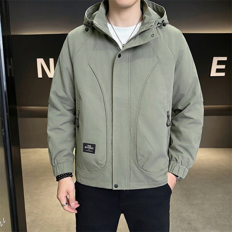 连帽长袖美式常规简约工艺夹克休闲外套百搭夹克S8614-P90,男装夹克,星座310B-3