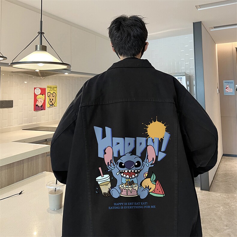 牛仔夹克男大码牛仔外套男茄克NJ77077-P60加绒款-P75,男装夹克,电商A040