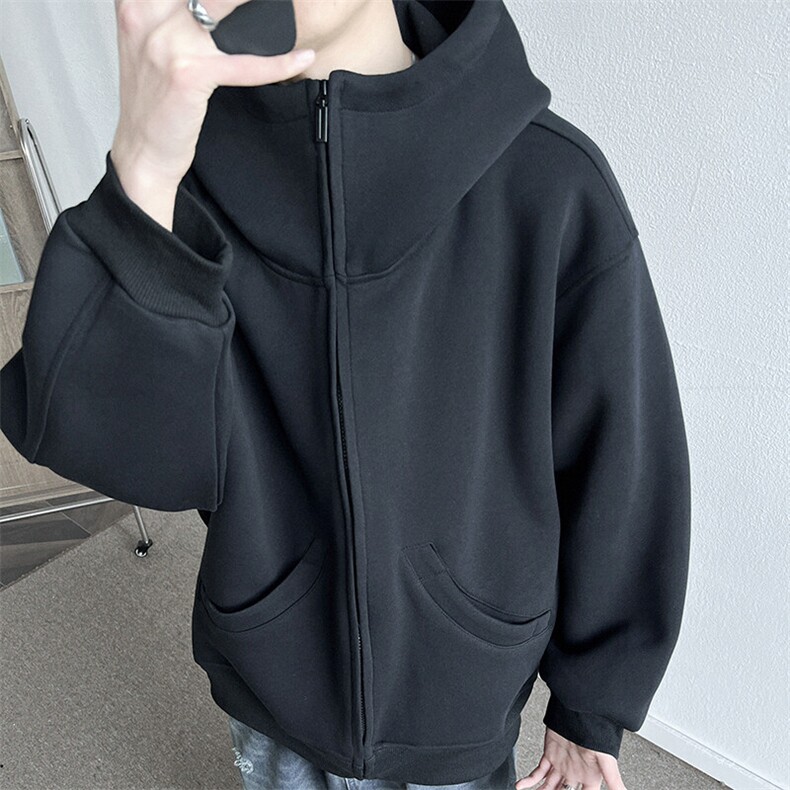 美式廓形cleanfit慵懒风连帽卫衣外套,男装卫衣,星座1503