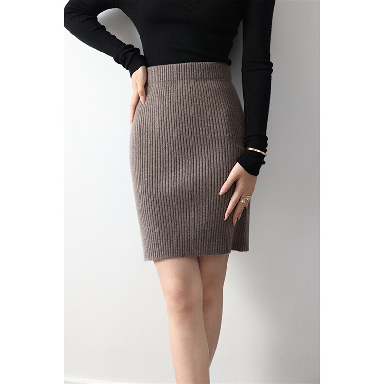 2024年秋冬季云感羊绒修身性感短款半身裙，女装半身裙，举月羊绒