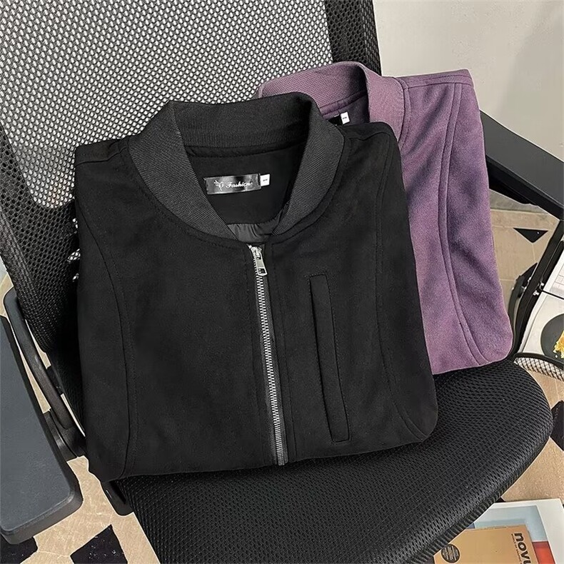 麂皮绒棒球服外套男士春季A679P75,男装夹克,星座1116-2