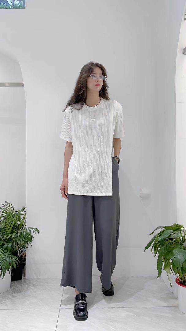 汪尚春shangchun?w 侧长短设计洋气上衣特色斜门襟，其它，SHANGCHUN·W 汪尚春