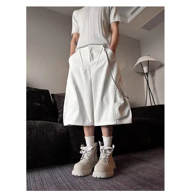 男女同款潮牌休闲百搭简约短裤宽松抽绳直筒七分裤DK752，男装牛仔裤，星座1116A（原606A-3）