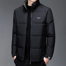 冬季男士立领加厚羽绒服中年宽松大码爸爸装保暖外套YD2283-P115，男装羽绒服，星座1105-3