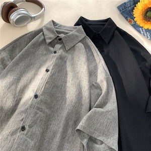 纯色五分短袖衬衫男KD586-P25图片