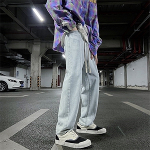 春夏新品！水洗牛仔裤男女中性宽松直筒休闲九分裤 A080-9291-P35图片