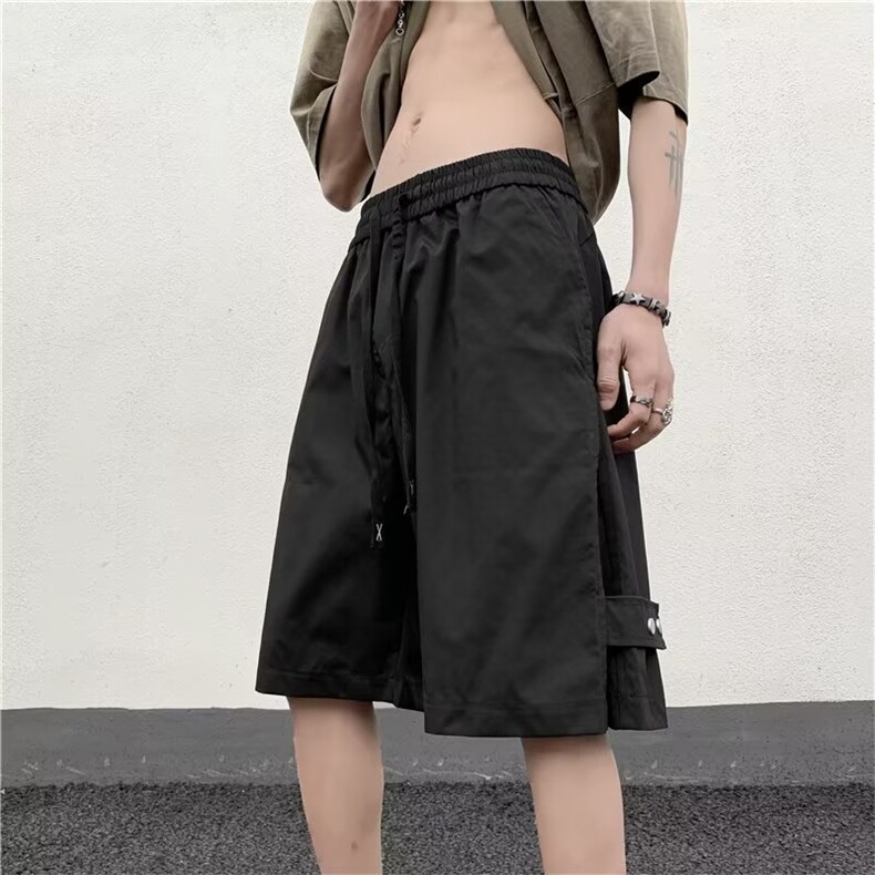 美式机能工装短裤男夏季潮牌欧美高街vibe休闲排扣裤K2527P32,男装休闲裤,星座1116-2