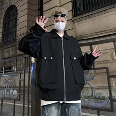 美式多口袋工装短款夹克男潮牌设计感休闲百搭痞帅外套潮，男装夹克，星座716-3