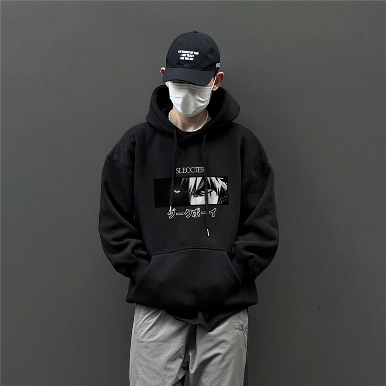 秋冬卡通潮流宽松休闲男连帽卫衣 D328-WY23034-薄款P55 厚款P65图片
