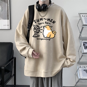 麂皮绒卫衣男大码重磅长袖t恤男 JW81420-P35图片