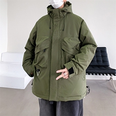棉服加厚户外冲锋衣复古工装连帽棉衣MY9303-P130-控168，男装夹克，电商A021