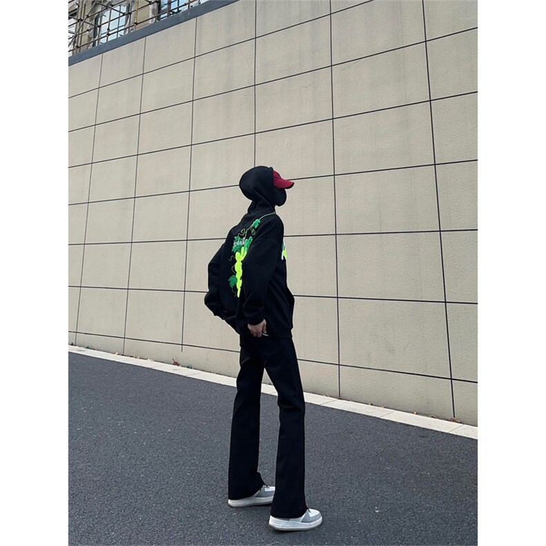 有货葡萄网球毛巾绣连帽加绒华棉卫衣男女A1051-常规P48加绒P58,男装卫衣,星座1505