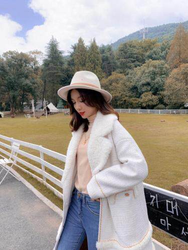 【现货】冬装新款粗花呢风中长款羽绒服，女装羽绒服，CL.chuling